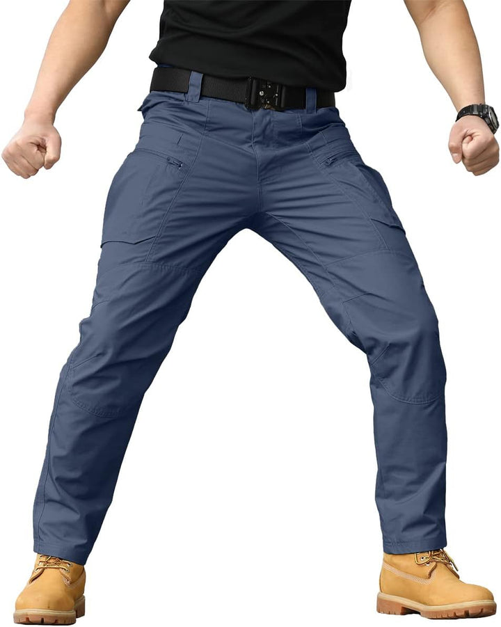 CARWORNIC Herren Taktische Hose wasserdichte Cargo Hose Militär Outdoorhose 36W / 32L Navy Blue, 36W