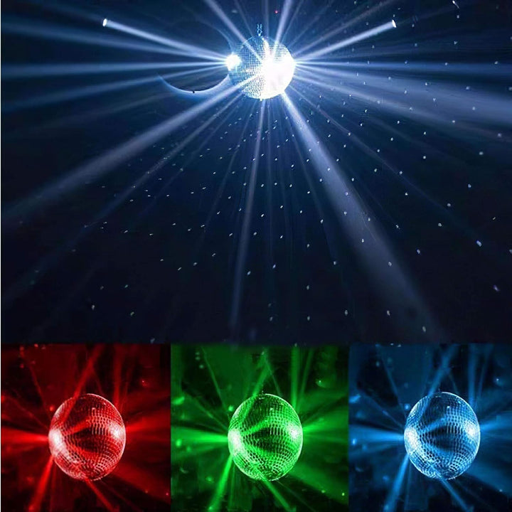 Disco Spot, 12W LED Punktstrahler für Spiegelkugel, Pinspot LED-Licht Spiegelkugel Scheinwerfer(4 in