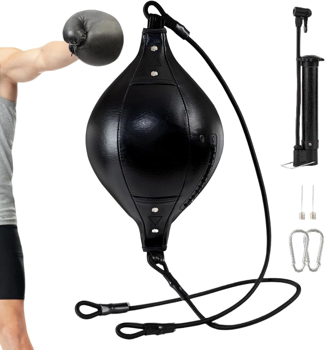 Boxing - Elastischer Boxball | Flexibler Doppelendball Aus PU Leder Für Fitness Koordinationstrainin