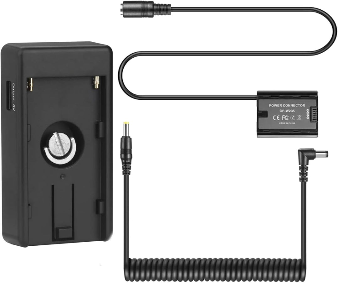 NP-F Batterie Adapter Platte mit Dummy-Akku-Kit NP-W235 für Fuji X-T4 XT4 X-H2S GFX 50SII