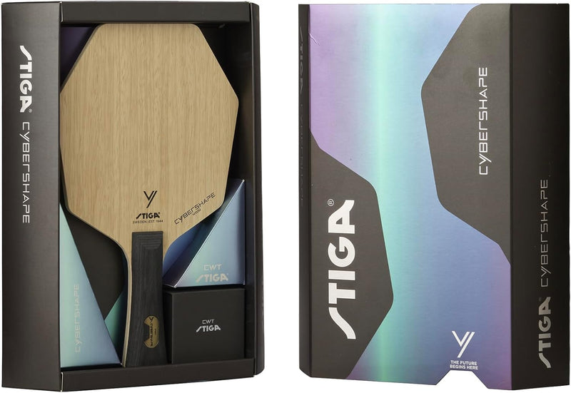 Stiga Tischtennisholz Cybershape Wood mit CWT Custom Weight Technology Konkav, Konkav