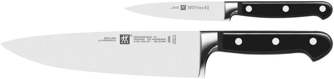ZWILLING Professional S Messer-Set, 2-teilig (Spick-/Garniermesser 10 cm, Kochmesser 20 cm), Rostfre