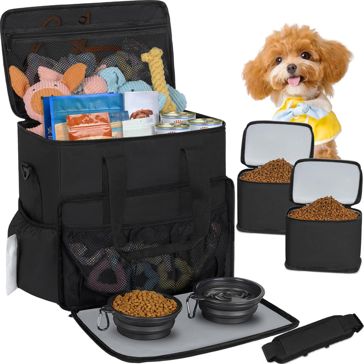 OUUTMEE 25L Hunde Leckerlitasche mit Schulterriemen Futterbeutel Hund Ldeal für Wochenendausflüge Hu