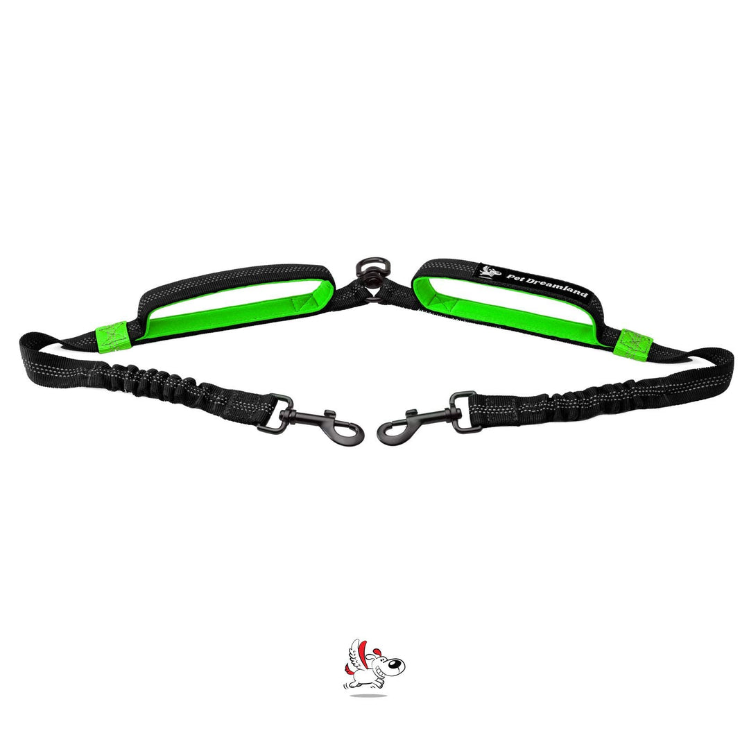 Pet Dreamland Dog Coupler 360 Leash Splitter for Small, Medium Dogs, No Tangle, Shock Absorbing Refl