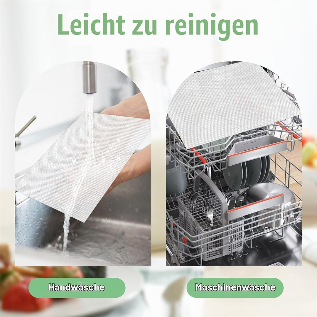 12 Stück Dörrfolie für Dörrautomat, 37x29cm Wiederverwendbar Dörrfolie aus Silikon, Antihaft Dampfma