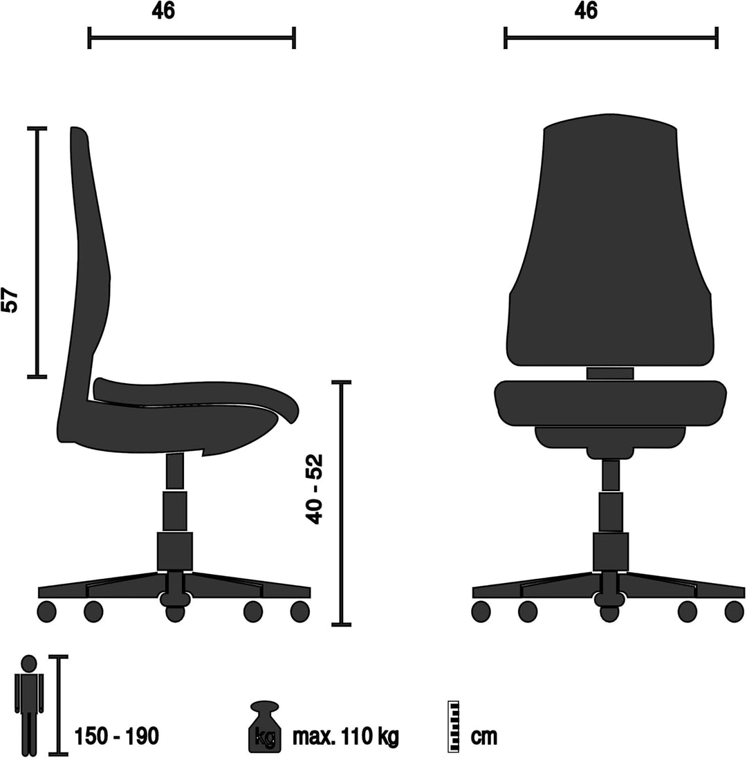 Topstar Bürostuhl Drehstuhl Point 60 grün, Muldensitz + hohe Rückenlehne, Grün