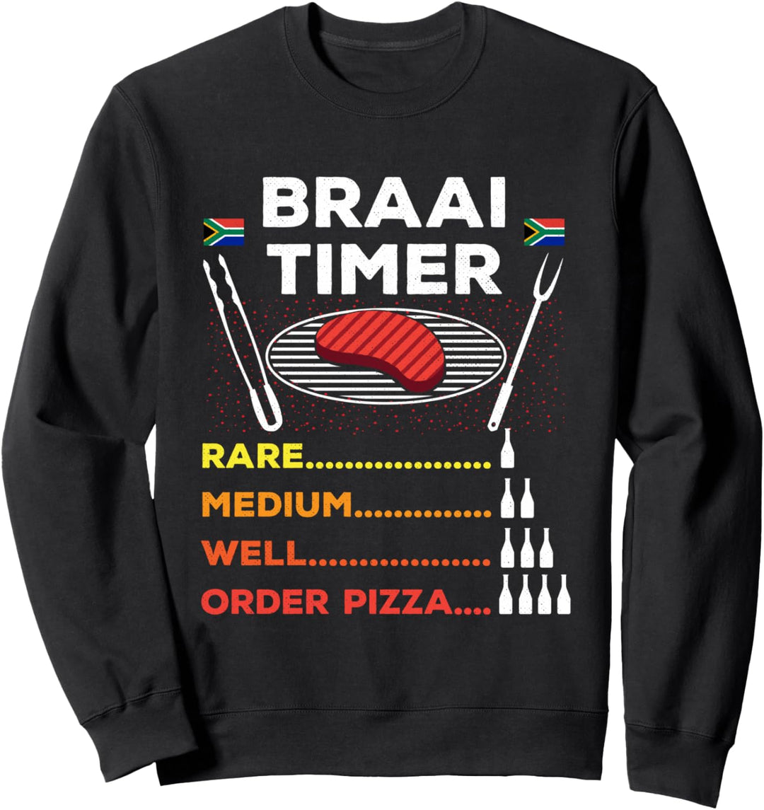 Braai Timer African BBQ Lustige Familie Südafrika Flagge Sweatshirt