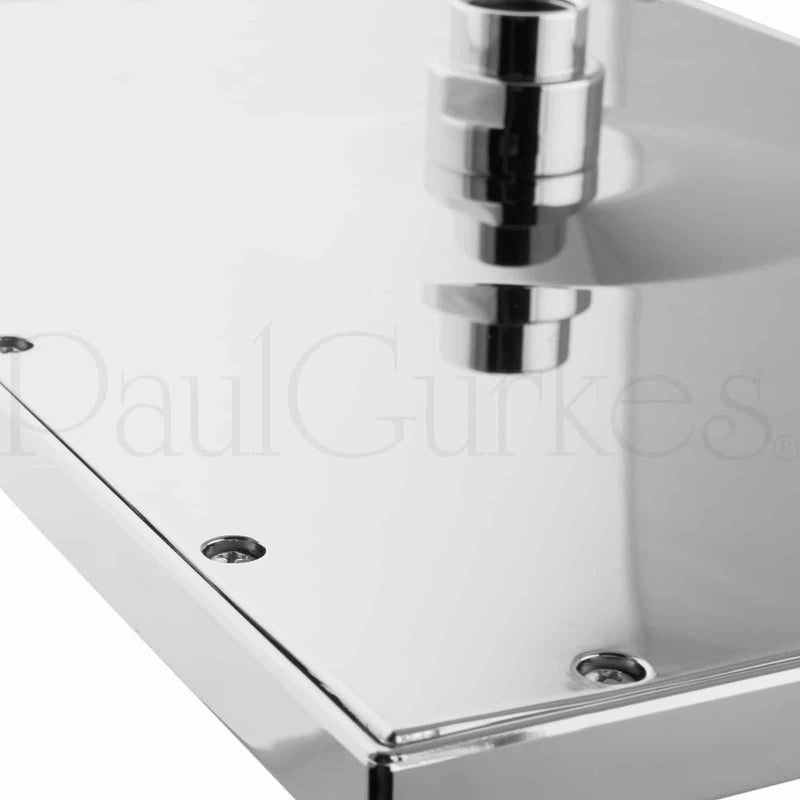 PaulGurkes Regenbrause Duschkopf eckig Kunststoff Kopfbrause Regendusche Antikalkdüsen 24x36 verchro