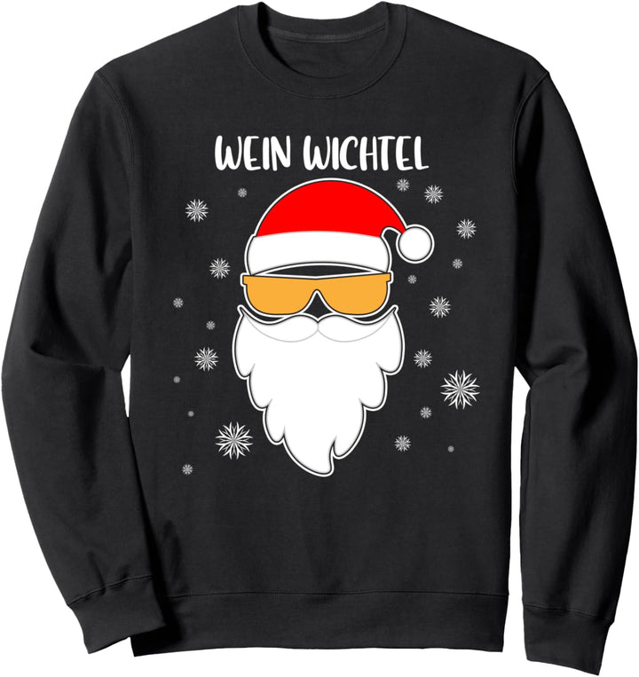 Wein Wichtel Weihnachtsmann Geschenke Christmas Weihnachten Sweatshirt