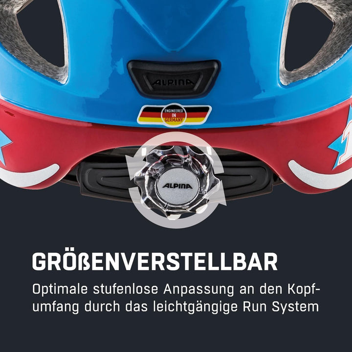 ALPINA XIMO FLASH - Beleuchteter, Reflektierender, Leichter & Anpassbarer LED Fahrradhelm Für Kinder