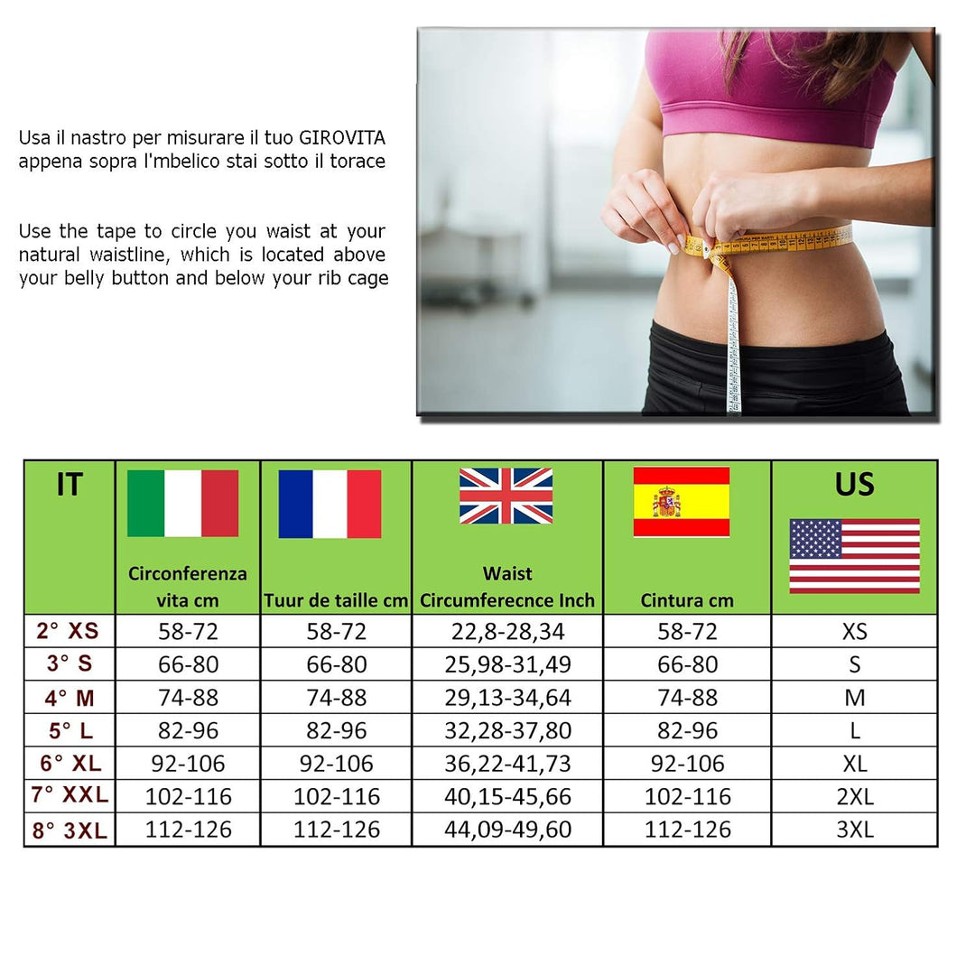 Bauch und Rückenstützgürtel Bauchweggürtel Postpartale Gürtel Erholung Made in Italy (XXL), XXL