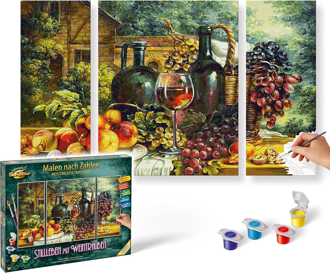 Schipper 609260847 Malen nach Zahlen - Stillleben mit Weintrauben - Bilder malen für Erwachsene, ink