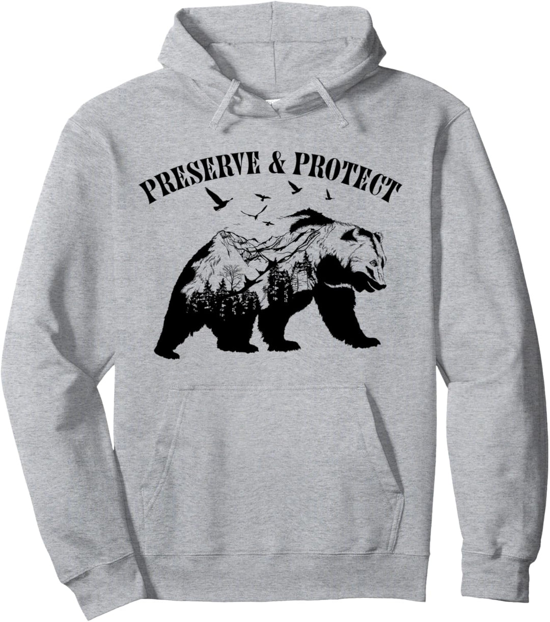 Nationalpark Natur Waldbär Wildtiere bewahren & schützen Pullover Hoodie