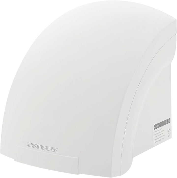 Elektrischer Handtrockner, automatisch, 1200 W, IPX4, Weiss – Wandtrockner, Infrarot, warm, kalt, 10