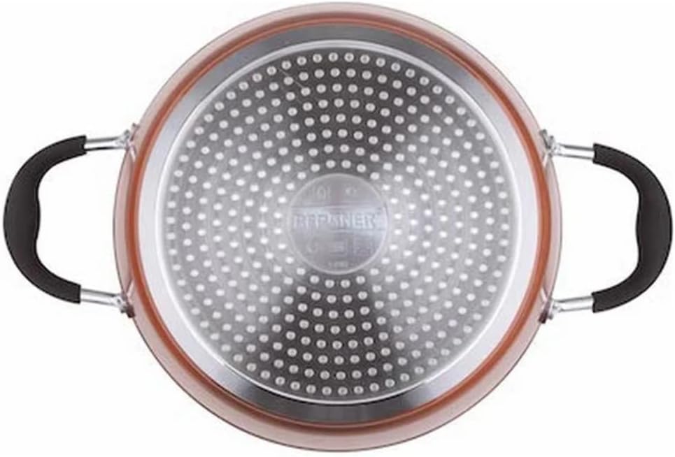 BERGNER Q2917 Set mit 5 Kochgeschirr aus geschmiedetem Aluminium, Induktion, braun