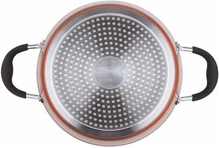 BERGNER Q2917 Set mit 5 Kochgeschirr aus geschmiedetem Aluminium, Induktion, braun