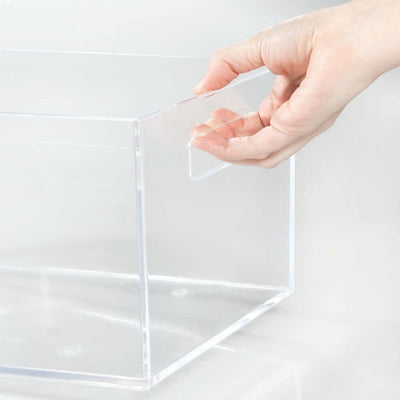 mDesign 4er-Set Ablagebox mit integrierten Griffen – grosse Aufbewahrungsbox für Make-up, Handtücher