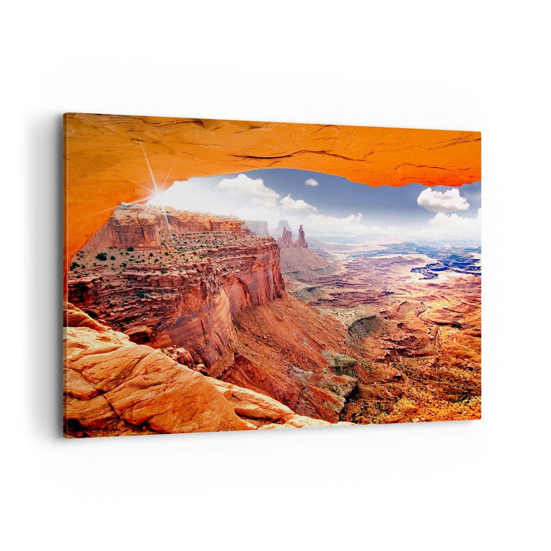 Bilder auf Leinwand 100x70cm Leinwandbild Amerika arizona schlucht geologie Gross Wanddeko Bild Schl