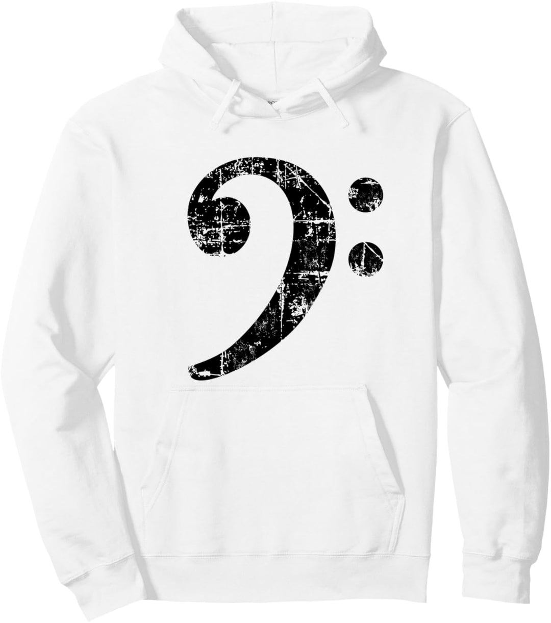 Bass Schlüssel (Vintage Schwarz) Bassist Bassisten Pullover Hoodie