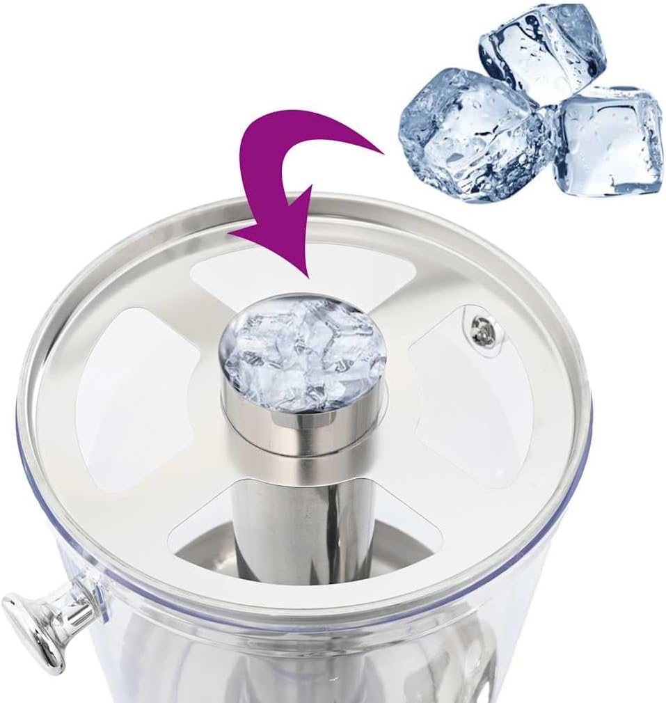 vidaXL Getränkespender Saftspender Wasserspender 2-Fach Edelstahl 2 x 8 Liter