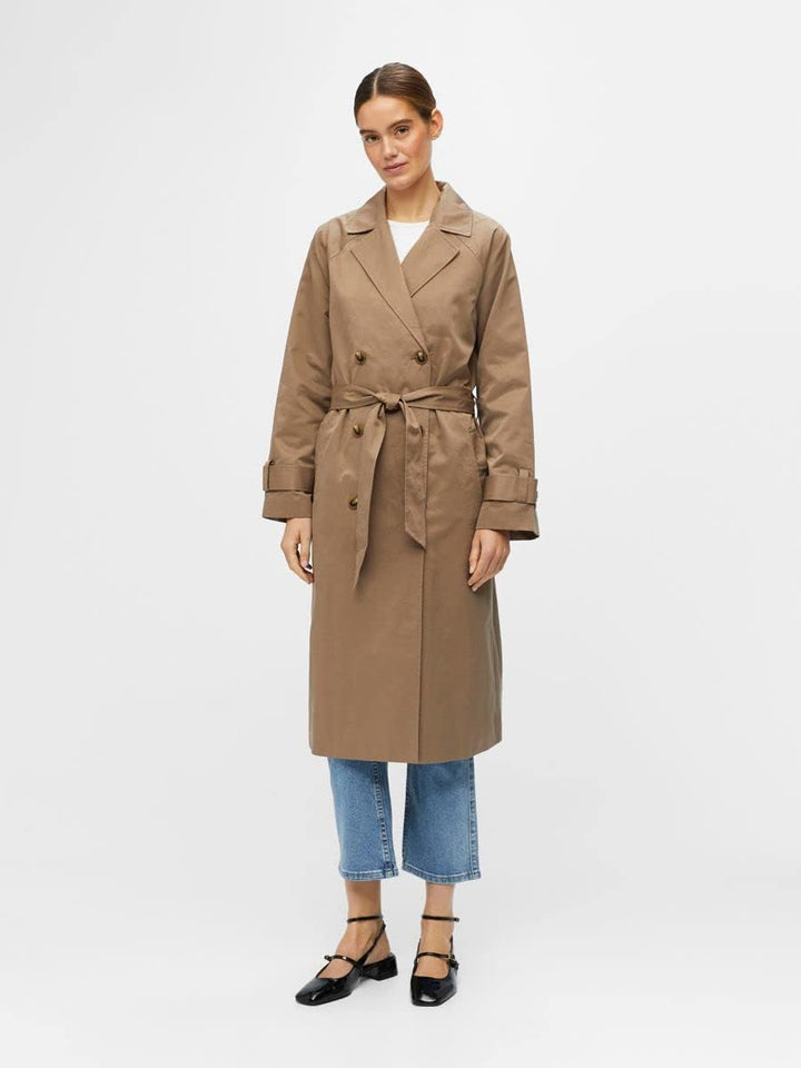 Object Damen Objclara Keily Trench Coat Noos Trenchcoat 38 Fossil, 38 Fossil