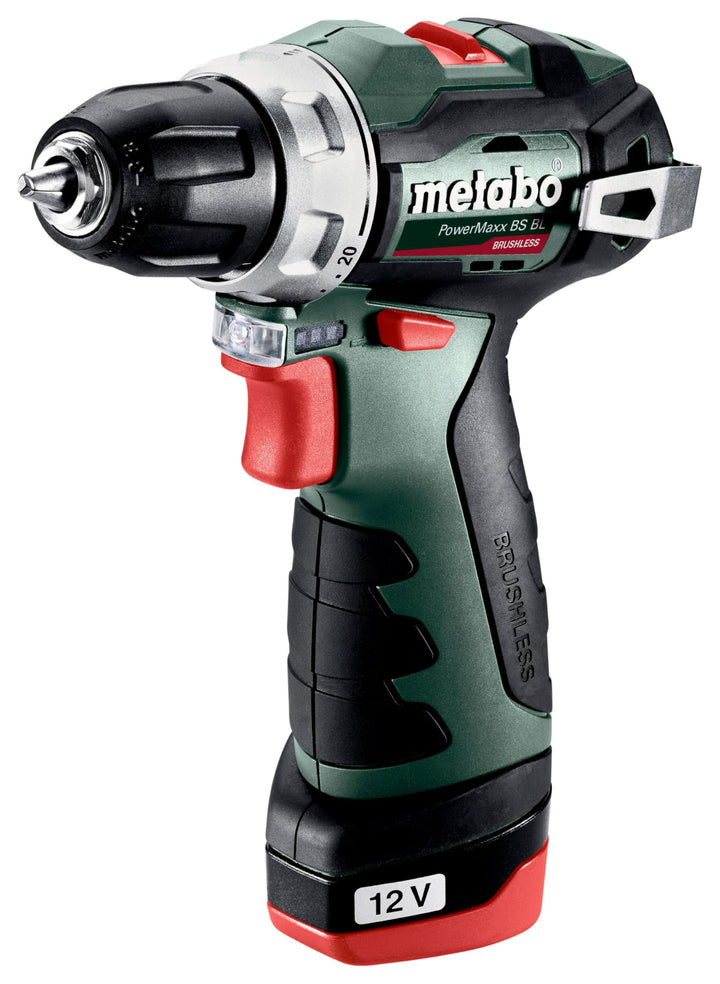 metabo Akku-Bohrschrauber PowerMaxx BS BL - 12 V, 38 Nm Drehmoment, 1500 U/min - Brushless Motor, LE