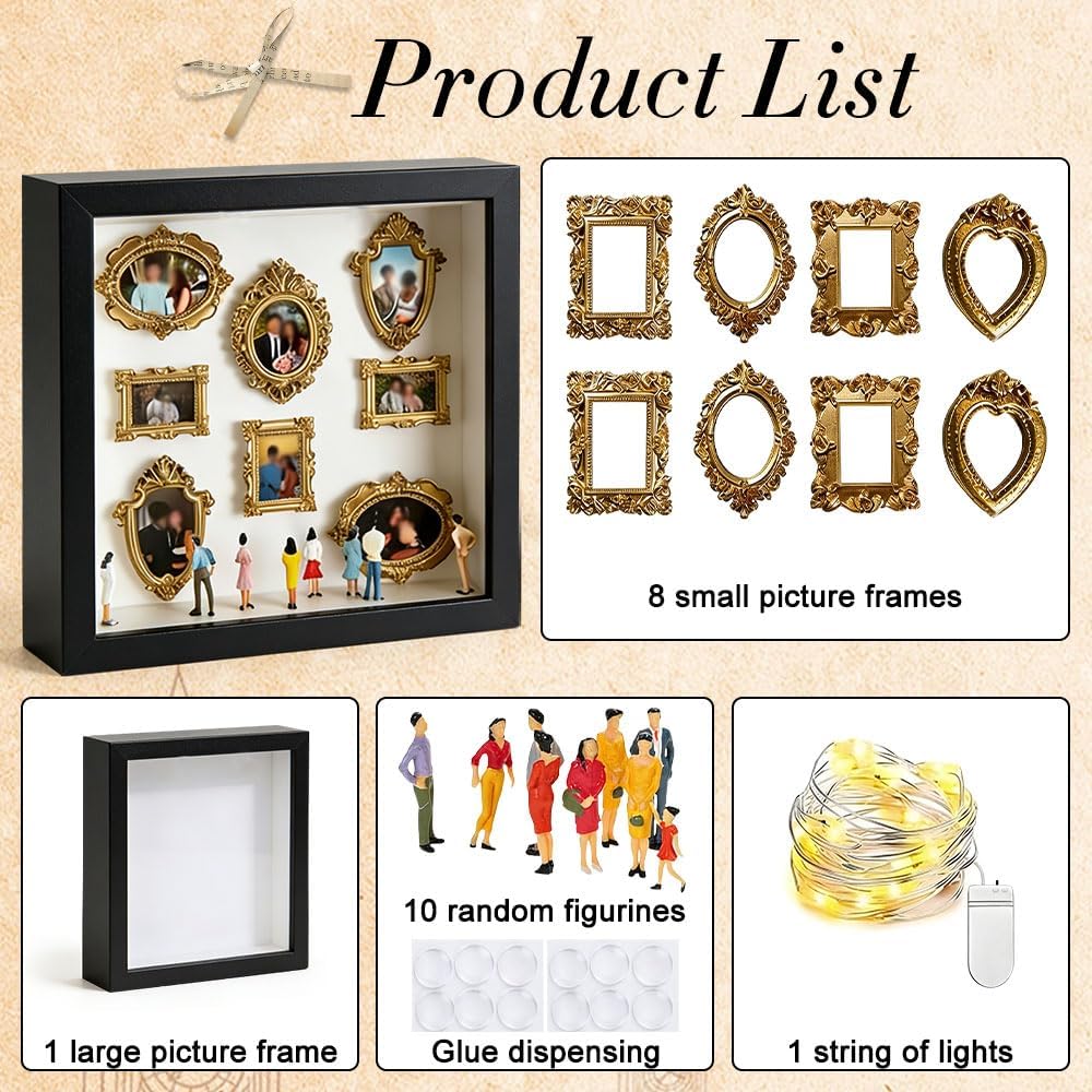 DIY Mini Museum Silhouette Box, Mini-Museum-Silhouetten-Box, Kreatives Bilderrahmen mit LED Licht fü