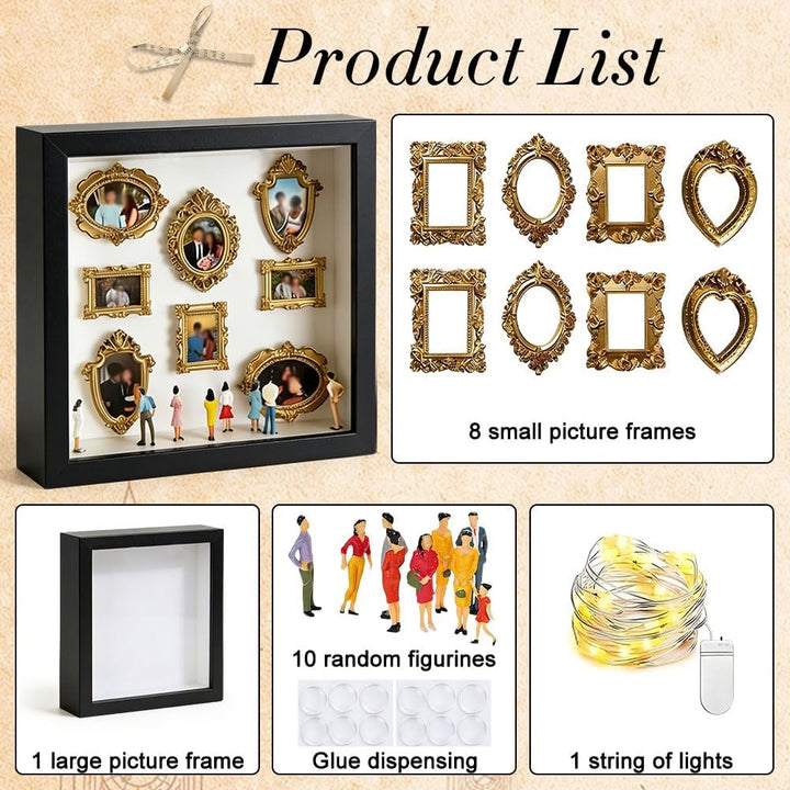 DIY Mini Museum Silhouette Box, Mini-Museum-Silhouetten-Box, Kreatives Bilderrahmen mit LED Licht fü