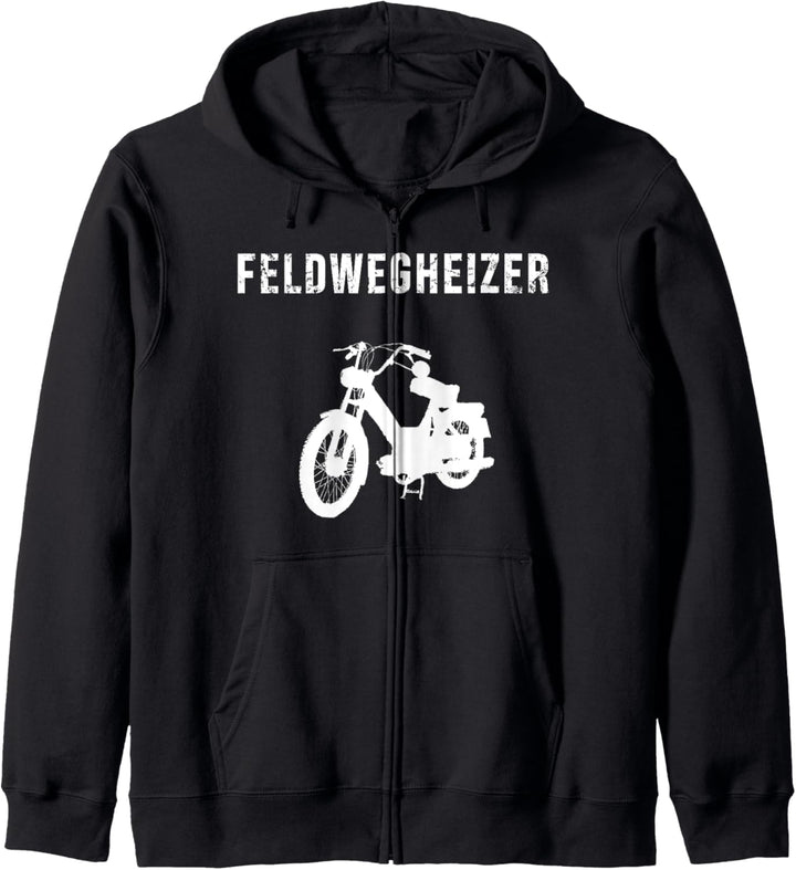 Moped Feldwegheizer Dorf spekulieren fahren Landjugend Kapuzenjacke