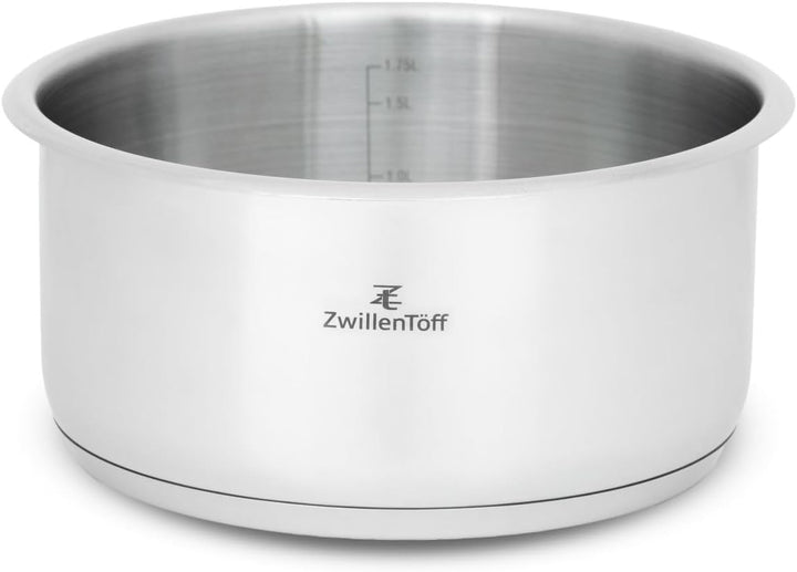 Töpfe und Pfannen Set - Topfset 9-teilig - Edelstahl - mit mit abnehmbarem Griff - für alle Herdarte