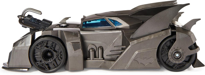 DC Comics Batman Offroad Batmobile mit Fanghaken-Katapult und Gitter-Zelle im Heck, inkl. 10-cm Batm