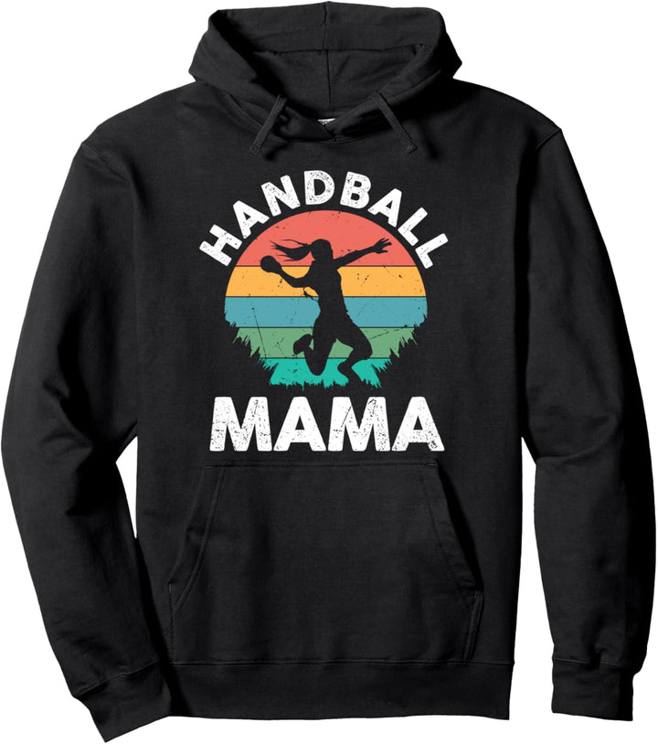 Handball Mama Retro Handballerin Handballspielerin Muttertag Pullover Hoodie