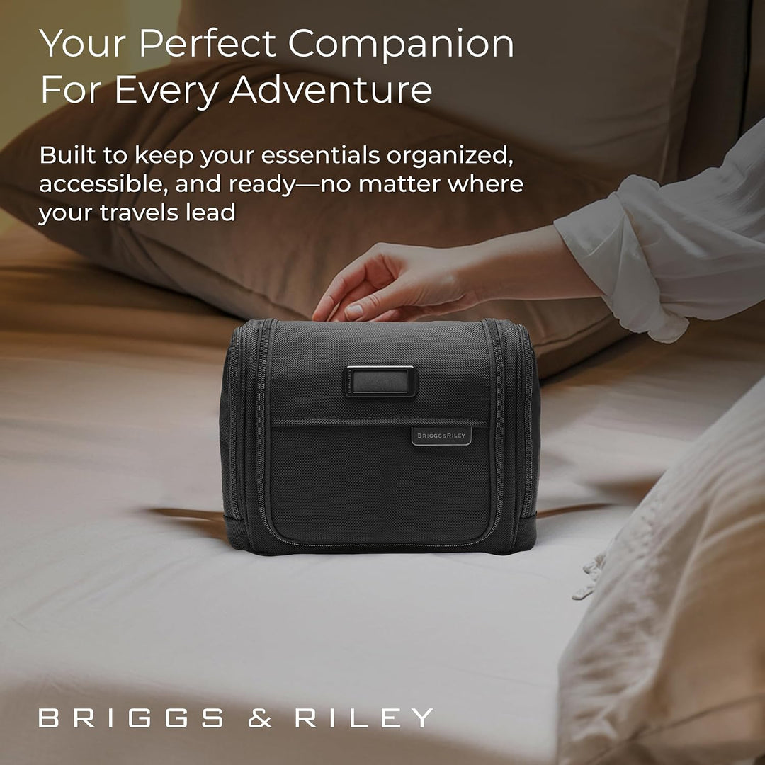 Briggs &amp; Riley Baseline Toilettenartikel-Set Schwarz Deluxe Toilettenartikel zum Aufhängen, Schwarz