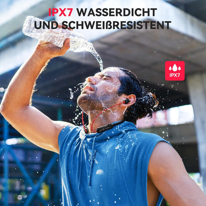 YATWIN Bluetooth Kopfhörer Sport in Ear, Bluetooth 5,0 Sportkopfhörer mit 16 Std HiFi Sound, IPX7 Wa