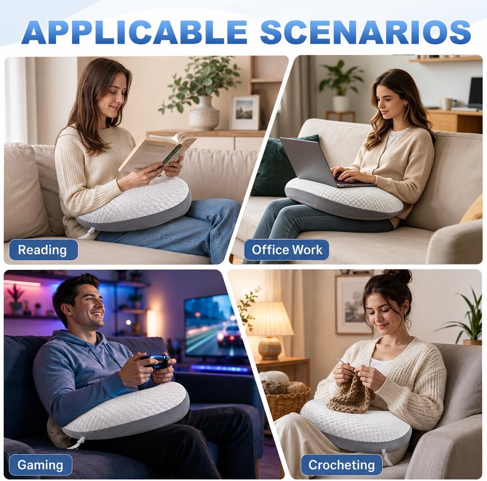 Strickkissen, Ergonomisch Häkelkissen, Multifunktions Gaming Kissen für Handarbeit/Lesen/Gaming, Tra