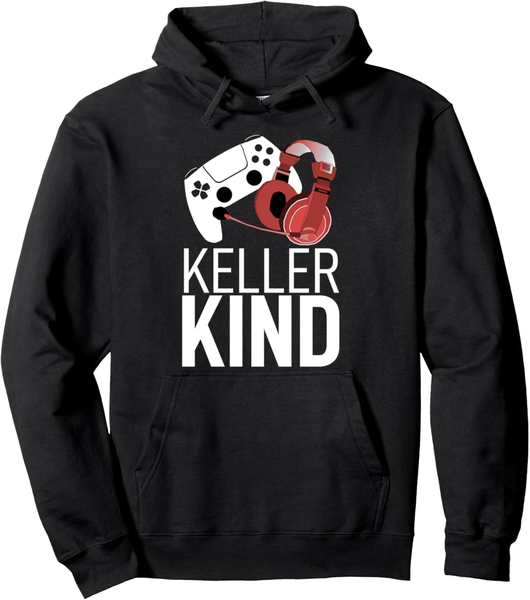 Keller Kind Zocken Konsole Video Game Spieler Zockerin Pullover Hoodie