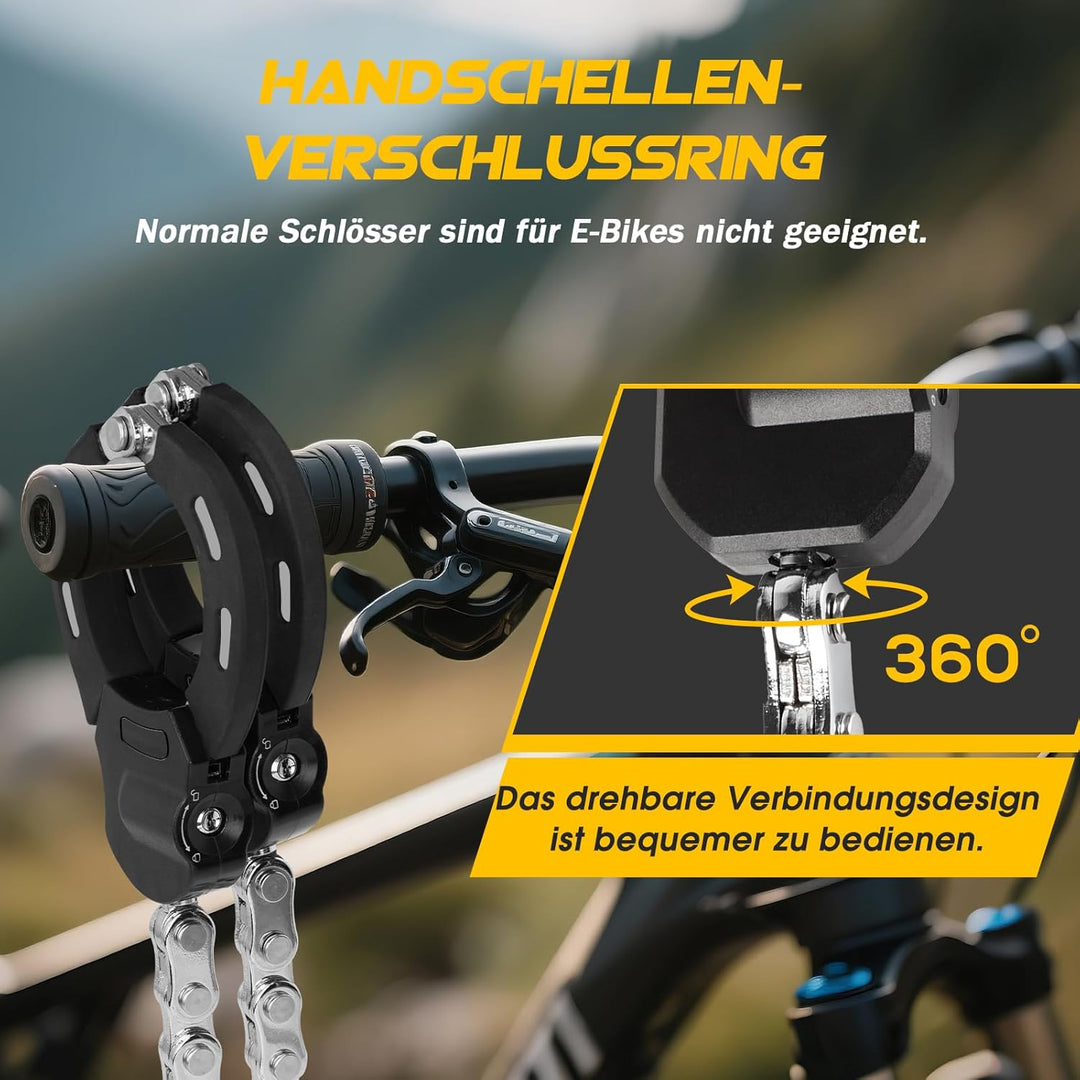 E Scooter Schloss, Handschellenschloss E Roller Schloss mit Drei Schlüssel, Hohe Sicherheit Diebstah