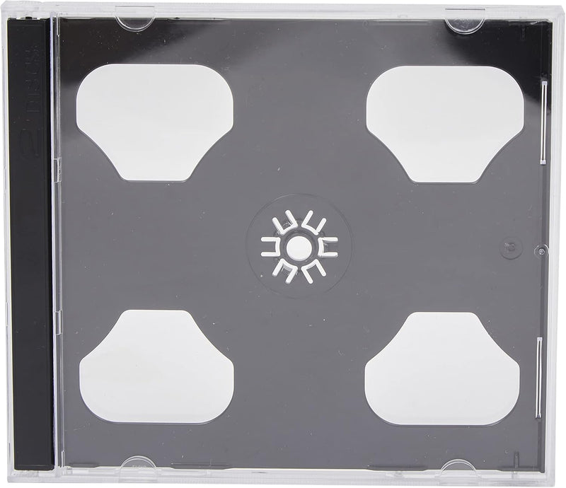 Dragon Trading® CD-Hüllen, Doppelhüllen, 10,4 mm, für 2 Discs, schwarzer Einsatz, 10 Stück