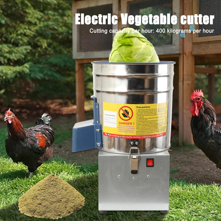 Elektrische Futterhäcksler Gemüseschneider,220V Edelstahl Grünfutterschneider Grasschneider,Futterhä