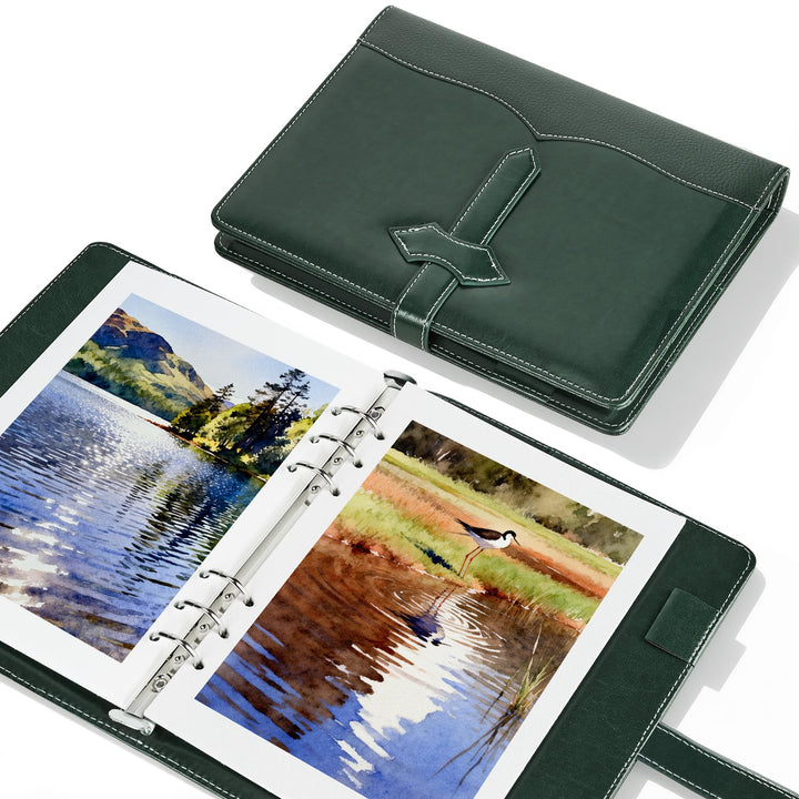 Lightwish A5 Aquarell Skizzenbuch – 20 Blatt 100% Baumwolle 300g/m² Heisspresse – Ringbuch-Mechanik