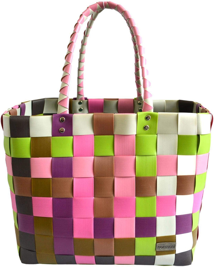 normani Einkaufskorb geflochten - wasserabweisend und robust Farbe Classic/Orchidea Classic / Orchid