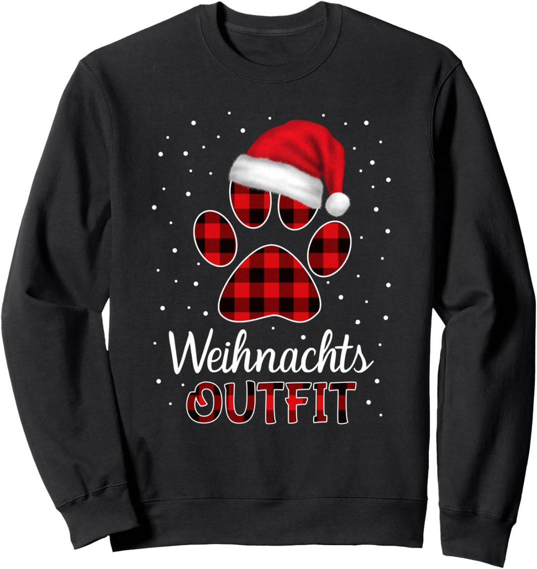Weihnachtsoutfit Damen Herren Kinder Weihnachten Pfote Sweatshirt
