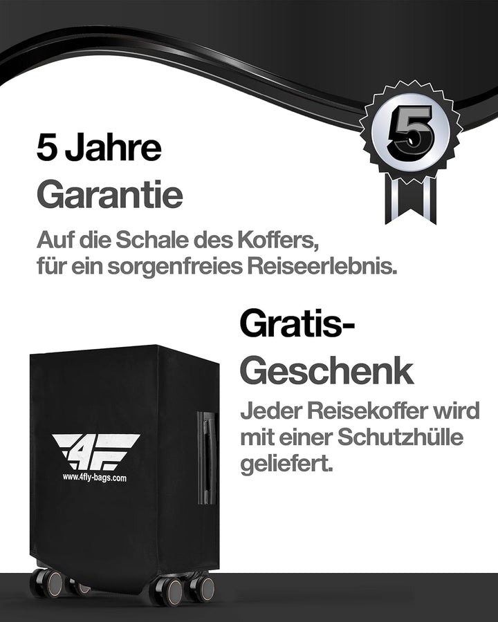 Leichter Premium Hartschalen-Reisekoffer XL - Gross 76 cm (103L) – Grosser Trolley Koffer mit TSA-Sc