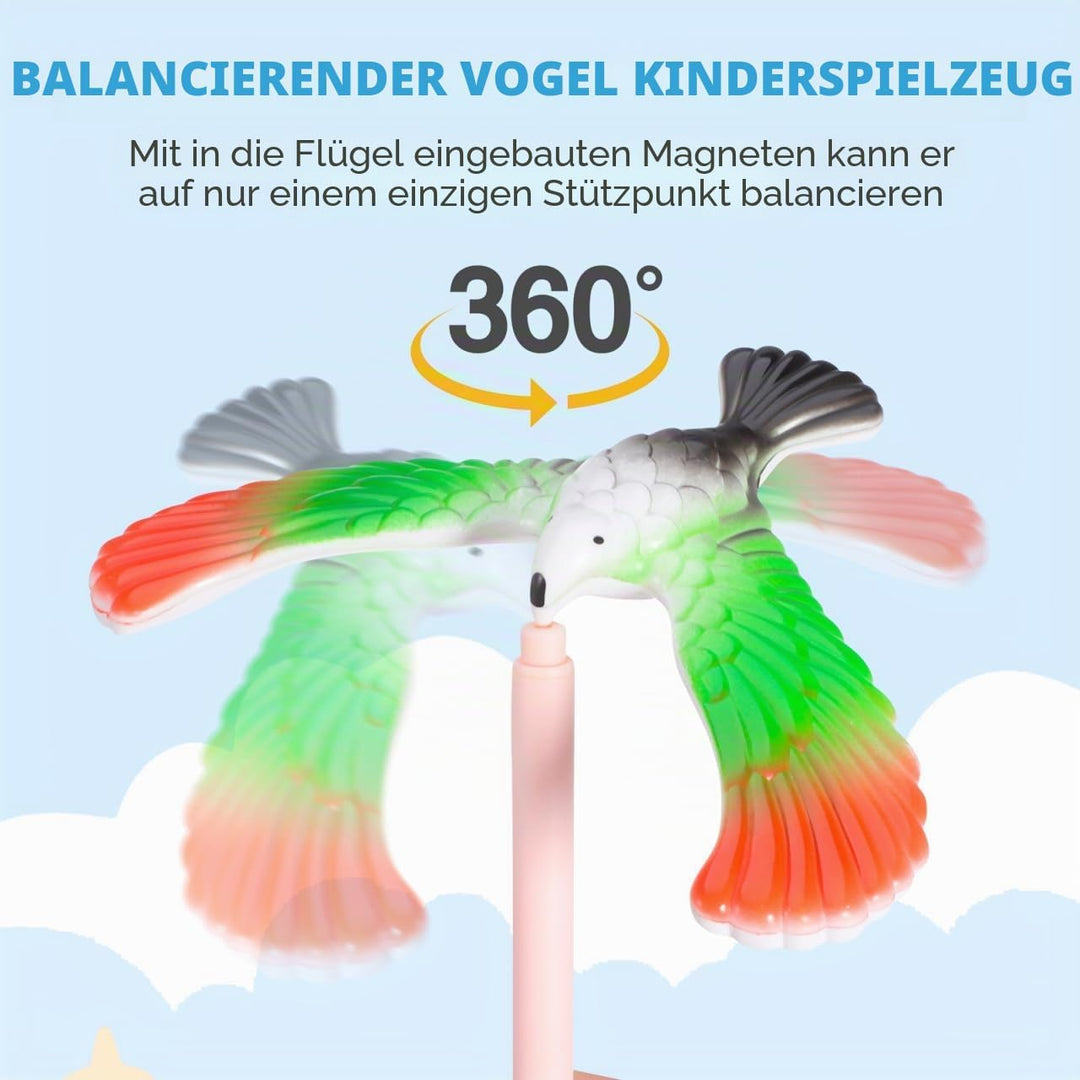 NUOBESTY 10 Stücke Schwebevogel Balance Vogel Spielzeug Balance Eagle mit Pyramidenständer Balancing