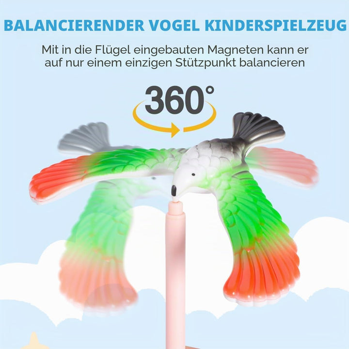 NUOBESTY 10 Stücke Schwebevogel Balance Vogel Spielzeug Balance Eagle mit Pyramidenständer Balancing