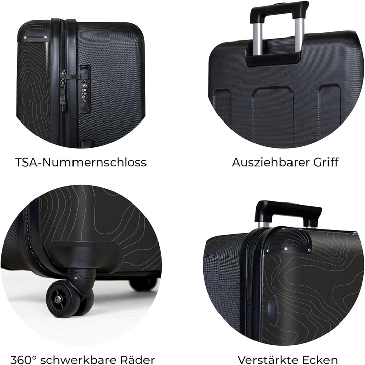 Koffer XL Gross 77x51.5x28 cm Reisekoffer mit Rollen Leicht Trolley grosser Hartschalenkoffer Rollko