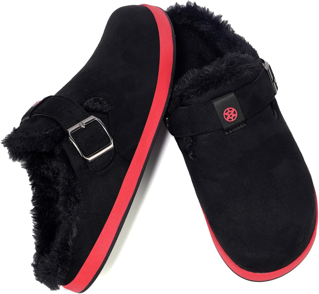 Sisttke Hausschuhe Gefüttert Herren Damen Lined Clogs Wildleder Flauschige Pantoffeln Wärme Slipper