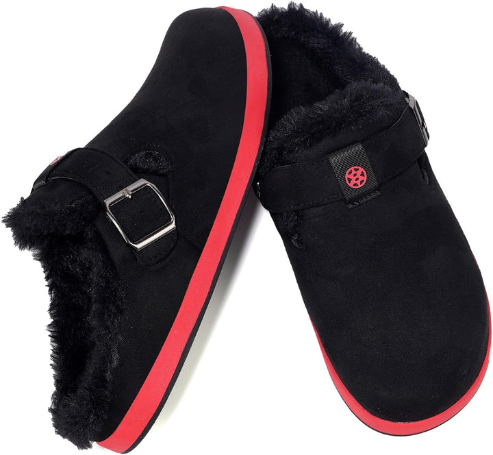 Sisttke Hausschuhe Gefüttert Herren Damen Lined Clogs Wildleder Flauschige Pantoffeln Wärme Slipper