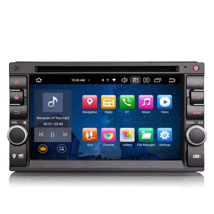 8-Kern Android 14 Doppel Din Autoradio mit IPS-Bildschirm 2 Din GPS Navi Unterstützung Kabelloses Ca