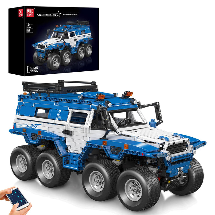 Mould King 13089 Technik Ferngesteuert Avtoros Shaman 8×8 Geländewagen APP Technologie Truck-Modell